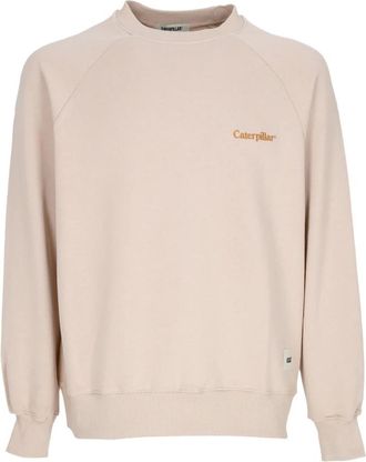 CAT Lichtgewicht Raglan Crewneck Sweatshirt Ivoor Room - Heren - Sweatshirts - Beige - M - Katoen - Hoodies & sweatvesten