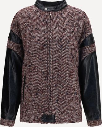 Kristina Ti Virgin wool blend Jacket with leather sleeves Female 40