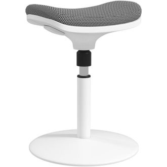 HOMCOM Sgabello Moderno ad Altezza Regolabile con Inclinazione a 5&deg; Grigio - Homcom