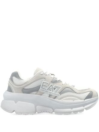 Emporio Armani logo-plaque chunky sneakers - White