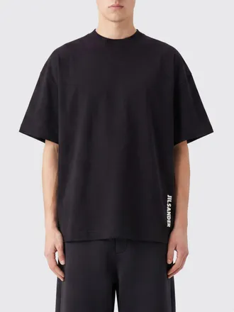 Jil Sander T-shirt in cotone con logo a contrasto e vestibilit&agrave; relaxed