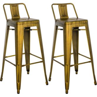 Clp Set 2x Taburetes Mason Dorado
