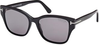 Tom Ford FT1108 ELSA Polarized 01D Womens Sunglasses Black Size 55