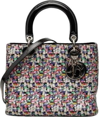 Dior Pre-owned Lady Dior - Dames - Vintage Handtas - Veelkleurig - ONE Size - Polyester - Vintage