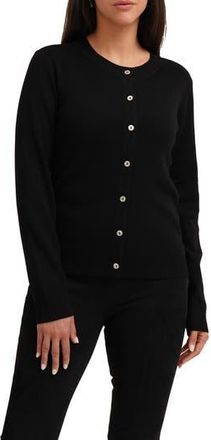 Cyrus Crewneck Cardigan in Black at Nordstrom Rack, Size X-Large