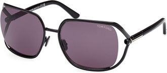 Tom Ford FT1092 GOLDIE 01A Womens Sunglasses Black Size 60