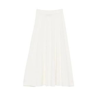 Fabiana Filippi Gonna in maglia a trapezio - - Skirts - Donna - Bianco - S