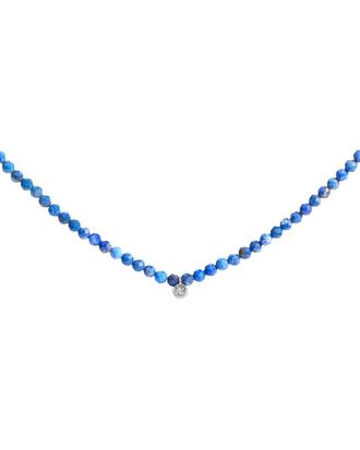 House of Brilliance Haus Of Brilliance Silver Diamond & Station Necklace