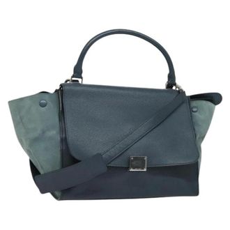 Celine Pre-owned Leather celine-bags - Dames - Vintage Handtas - Blauw - ONE Size - Leer - Vintage
