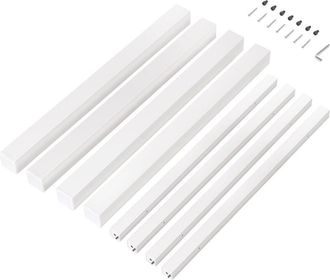 Emuca Emuca Patas Cuadradas Y Estructura Para Mesa, 50x50mm, 750x750mm, Acero, Pintado Blanco