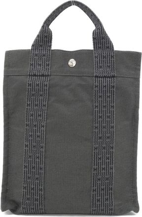 Herm&egrave;s Black Canvas Backpack (Pre-Owned)