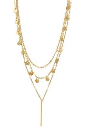 Adornia Set of 3 Water Resistant Chain Necklaces in Yellow at Nordstrom Rack