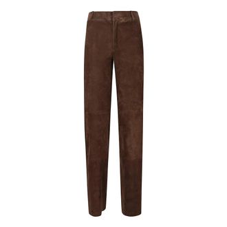 Arma Leather Trousers, female, Brown, Size: XS Marina Suede Trousers
