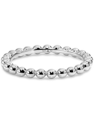 Devata Beaded Ball Ring in Rhodium Plated Sterling Silver, 2mm at Nordstrom, Size 7