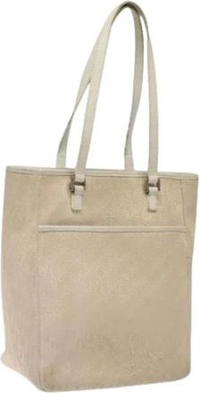 Dior Pre-owned Trotter Canvas Tote Bag - Dames - Vintage Shopper - Beige - ONE Size - Leer - Vintage