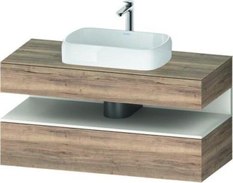Duravit Duravit - Qatego Consola Mueble Bajo Lavabo, 1 Extra&iacute;ble, 1 Caj&oacute;n