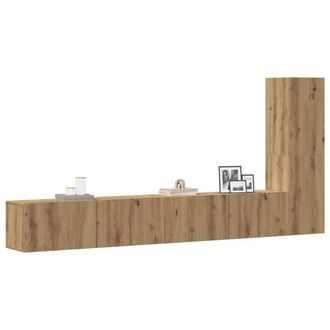 Berkfield Home 3 Piece TV Cabinet Set Wall-mounted Artisan Oak Engineered Wood