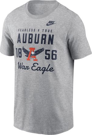 Nike Auburn Legacy Stacked Est Nike Mens College T-Shirt in Grey | N19906GAUV-AZ2