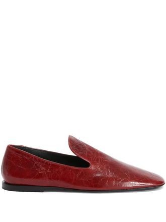 Jil Sander Leren loafers - Rood