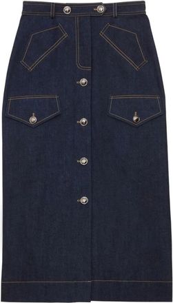 Ines De La Fressange Eral Skirt - Dames - Spijkerrokken - Blauw - M - Katoen - Rokken