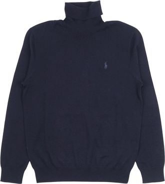 Polo Ralph Lauren Extra-fijne Merino wollen coltrui - Heren - Coltruien - Blauw - M - Wol - Truien & Vesten