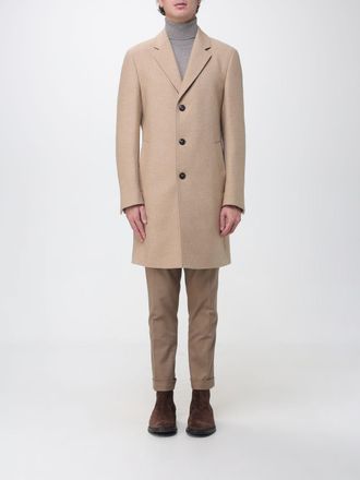 HUGO BOSS Coat Men color Beige