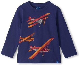 Hatley Kids Vintage Planes Graphic Tee in Blue at Nordstrom, Size 18-24M
