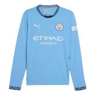 Puma Manchester City 24/25 Home Long Sleeve Jersey Blue White 775076-01