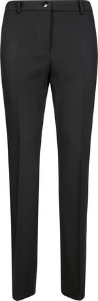 Pinko Slim-Fit Black Pants with Ankle Slits