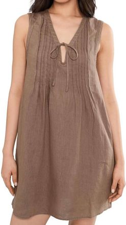 Splendid Stella Linen Mini Dress In Wicker