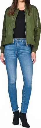 Black Orchid Womens Bomber Jacket In Army