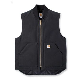 Carhartt Work in Progress Insulated Rib Collar Vest Freizeitweste f&uuml;r Herren | schwarz