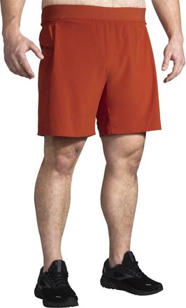 Brooks Mens Sherpa 7 Short In Red Clay