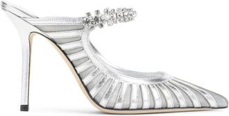 Jimmy Choo London Silver Pointed Toe Heels