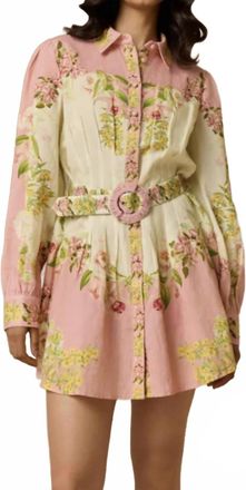 Hemant & Nandita Aiva Short Dress In Pink Floral