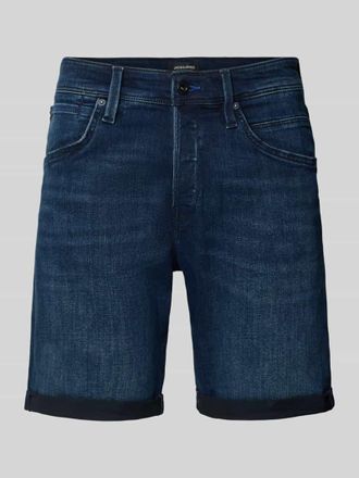 Jack & Jones Jack & Jones Regular Fit Jeansshorts im 5-Pocket-Design Modell RICK in Dunkelblau, Gr&ouml;&szlig;e XL