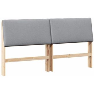 vidaXL Upholstered Headboard Light Grey 180 cm Solid Pine Wood vidaXL