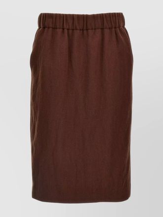 Dries Van Noten elastic waistband skirt knee-length side pockets