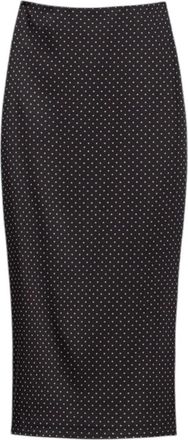 Aniye By Midi Polka Dot Polyester Rok - Dames - Kokerrokken - Zwart - M - Polyester - Rokken
