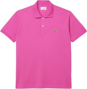 Lacoste Tops, Heren, Roze, S, Polo met korte mouwen