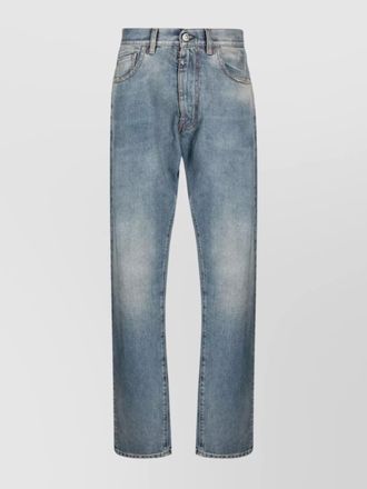 Maison Margiela denim mid-rise straight-leg trousers