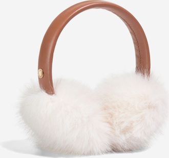 Cole Haan Womens Leather Earmuffs - Brown