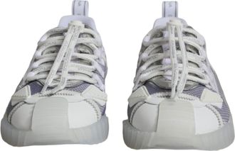 Dolce & Gabbana White Silver Low Top NS1 Sneakers Mens Shoes