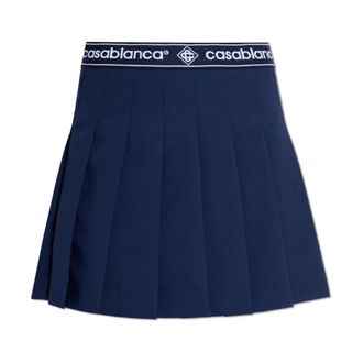 Casablanca Short Skirts, female, Blue, Size: 2XS Pleated Skirt