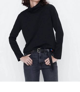 Kule Turtleneck Long Sleeve Sweater In Black