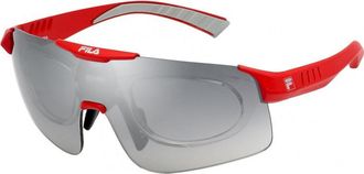 Fila Mens SFI127-997FZX SFI127 99 997FZX Sunglasses - Dark Red - One Size