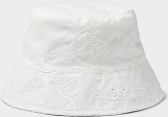 Simons Womens Broderie anglaise bucket hat