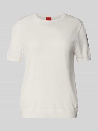 HUGO BOSS Regular Fit Pullover aus Schurwoll-Mix Modell SESSINAK in Offwhite, Gr&ouml;&szlig;e XXL
