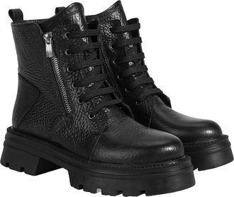 Desa Woman Ankle Boots - Textile Upper, Zipper Closure, Flat Heel, Breathable | Black - 40