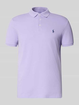 Polo Ralph Lauren Slim Fit Poloshirt aus Baumwoll-Mix in Violett, Gr&ouml;&szlig;e XXL